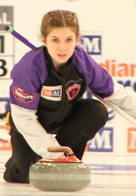 Yukon/Northwest Territories skip Sarah Koltun. (Photo, CCA)