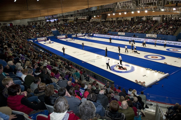 2015 World Financial Group Continental Cup Curling, Calgary AB, Crowds Overalls, CCA/michael burns photo