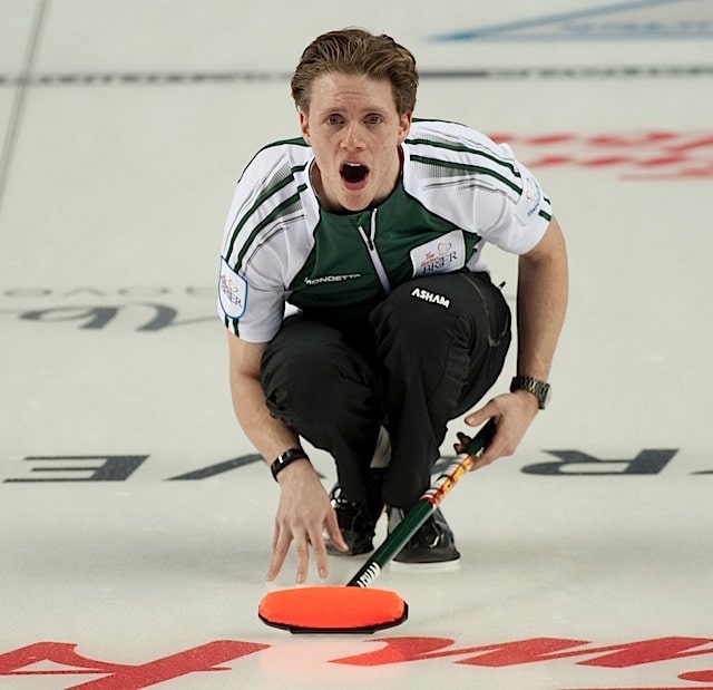 2015 Calgary Ab, Tim Hortons Brier Pre Qualifier, P.E.I. skip Adam Casey, CCA/michael burns photo