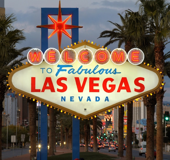 Welcome to Las Vegas sign on the Las Vegas Strip. 11/13/09