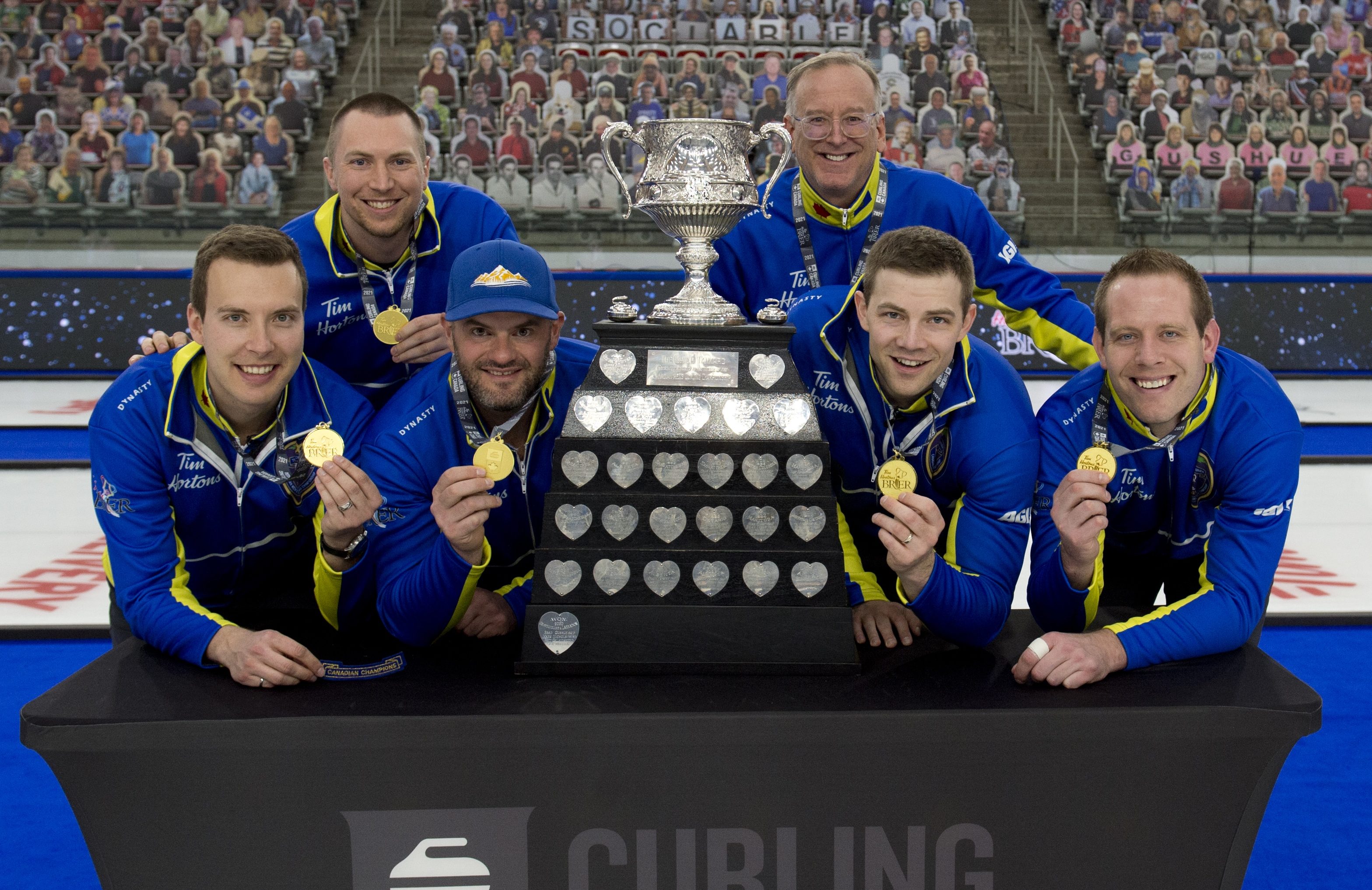 Photo of the 2020-21 Canadian men's curling team.