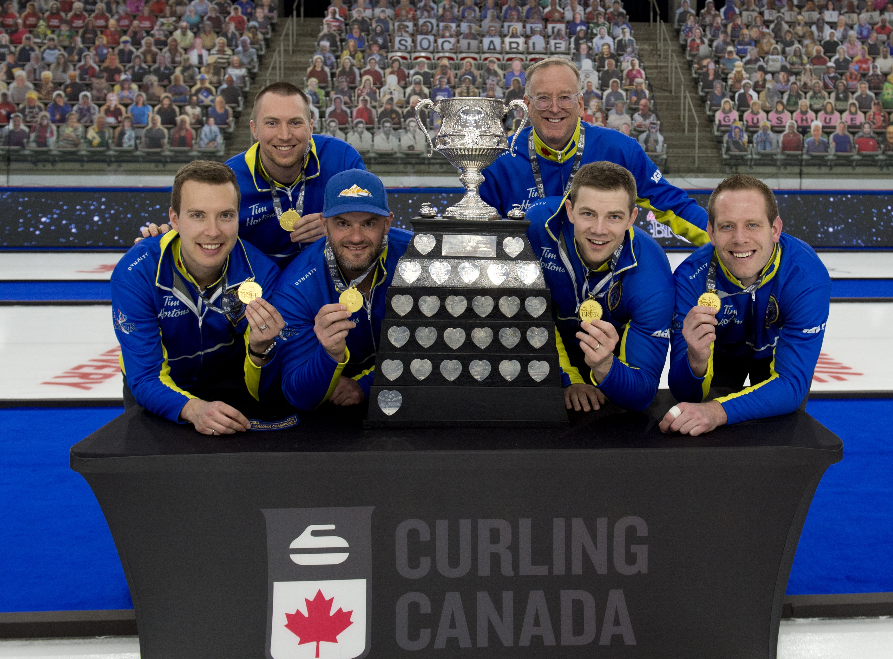 Photo of the 2020-21 Canadian men's curling team.