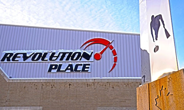 Revolution Place à Grande Prairie, Alta., sera l'hôte du Home Hardware 2015 de la Coupe Canada 2016 et le Tournoi des Coeurs Scotties. (Photo, gracieuseté Révolution Place).