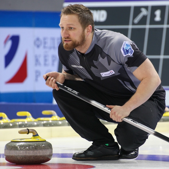 Charley Thomas skipped his team to victory on home ice in Calgary over the weekend. (Photo, World Curling Federation)