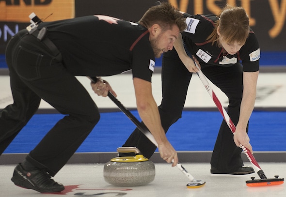 Mike and Dawn McEwen will be playing in the Canadian Mixed Doubles Championship, beginning Thursday in Saskatoon. (Photo, Curling Canada/Michael Burns)