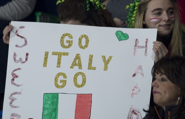 Swift Current Sk, March 22, 2016.Ford World Woman's Curling Championship.Italy Fans, Curling Canada/ michael burns photo