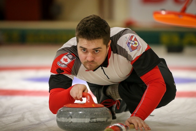 Team Canada skip Matt Dunstone (WCF/Richard Gray photo)
