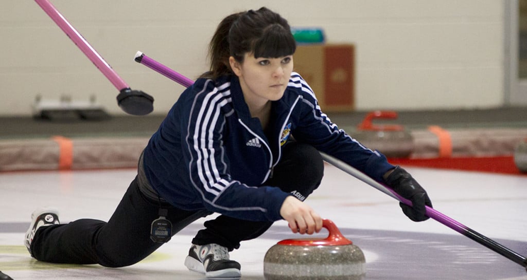 Brandon Bobcats skip Janelle Vachon (photo by Ken Reid, GreyStoke Photography)