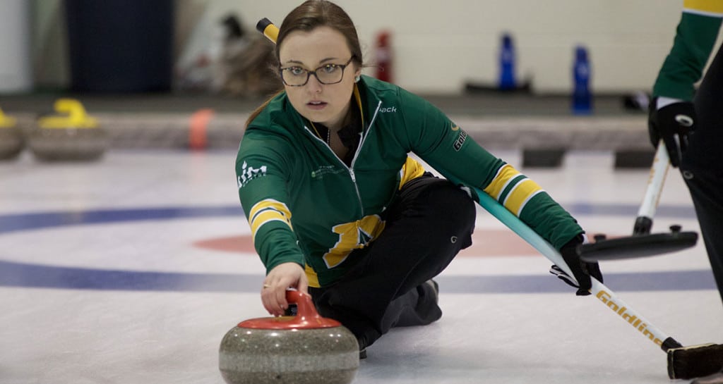 Alberta Pandas skip Kelsey Rocque (photo by Ken Reid, GreyStoke Photography)