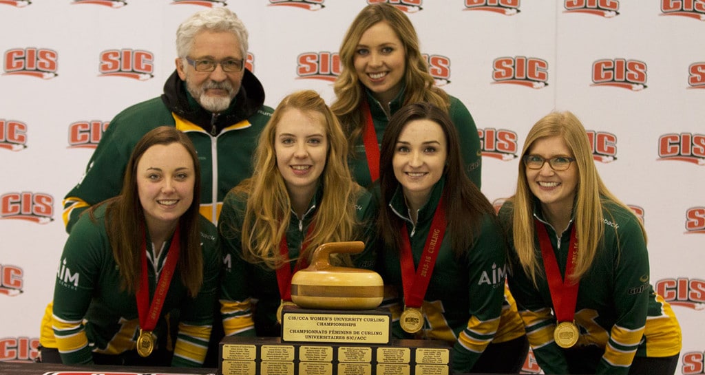 Alberta Pandas Kelsey Rocque, Danielle Schmiemann, Taylor McDonald, Taylore Theroux (back) Garry Coderre, Kristen Streifel (photo by Ken Reid)