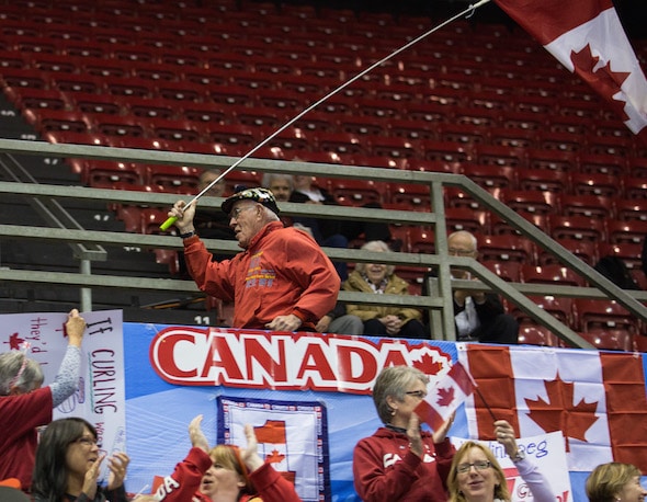 Jack Cox of Haliburton, Ont., is waving the flag for Canada at the 2016 World Men's Championship in Basel. (Photo, World Curling Federation/Céline Stuckli)