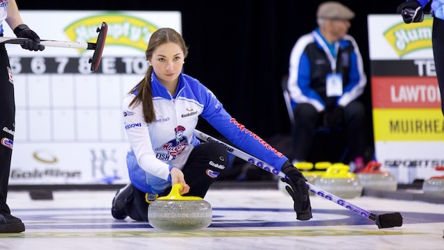 Karlee Burgess caps off the season by competing at the Humpty’s Champion’s Cup, a Grand Slam of Curling event held in Sherwood Park, Alta. (Photo Anil Mungal)