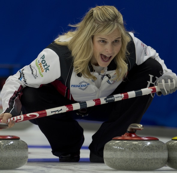 Brandon MB,November 30, 2016.Home Hardware Canada Cup of Curling.Team Jones skip Jennifer Jones.Curling Canada/michael burns photo