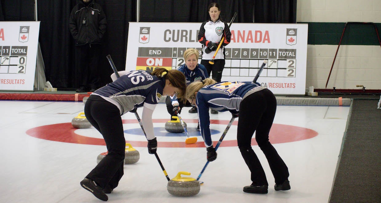 Team Nova Scotia in action at the 2016 Travelers Curling Club Championship in Kelowna, B.C. (Curling Canada/Jessica Krebs photo)