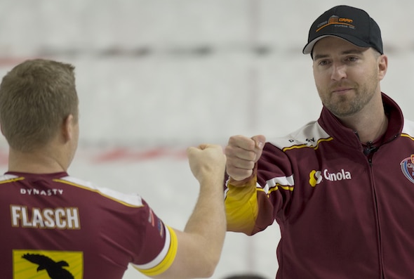 Brandon MB,December 3, 2016.Home Hardware Canada Cup of Curling.Team Laycock, skip Steve Laycock.Curling Canada/michael burns photo
