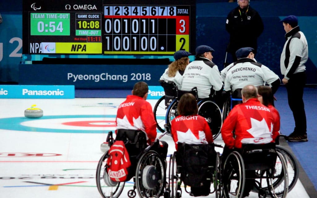 Canada faces Neutral Paralympic Athletes in 2018 Paralympic Games in Pyeongchang - Photo: Brian Chick/Curling Canada