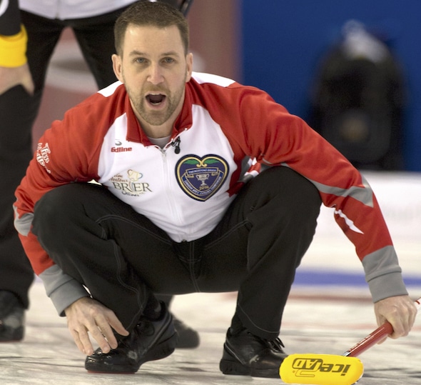 Brad Gushue's win on the weekend in North Battleford, Sask., has his team back on top of the CTRS men's standings. (Photo, Curling Canada/Michael Burns)
