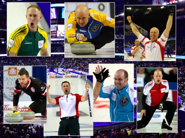 Curling's biggest names will be at the 2016 Tim Hortons Brier in Ottawa. (Photos, Curling Canada/Michael Burns)