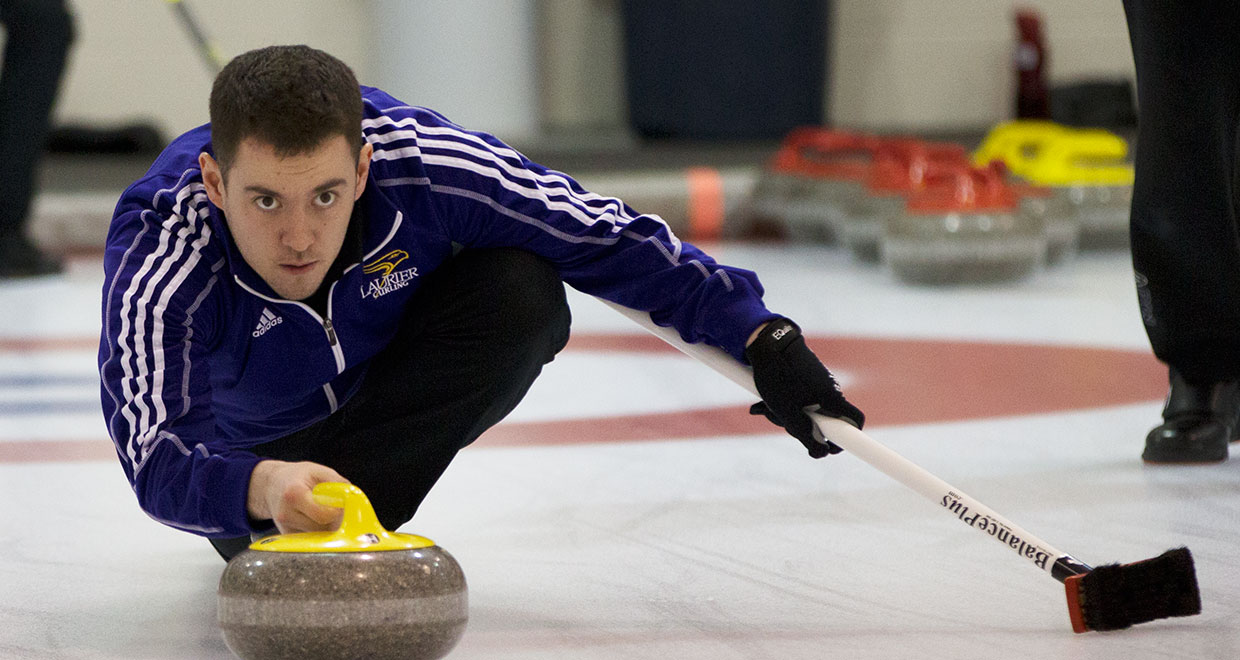 Wilfrid Laurier vice-skip Richard Krell (photo by Ken Reid, GreyStoke Photography)